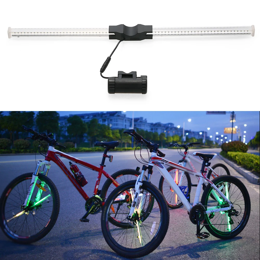 128 LEDs Bike Light Wireless Bicycle Spokes Lights Color Changing Programmable Bicycle Light Spoke Wheel Light Bike Light Lamp