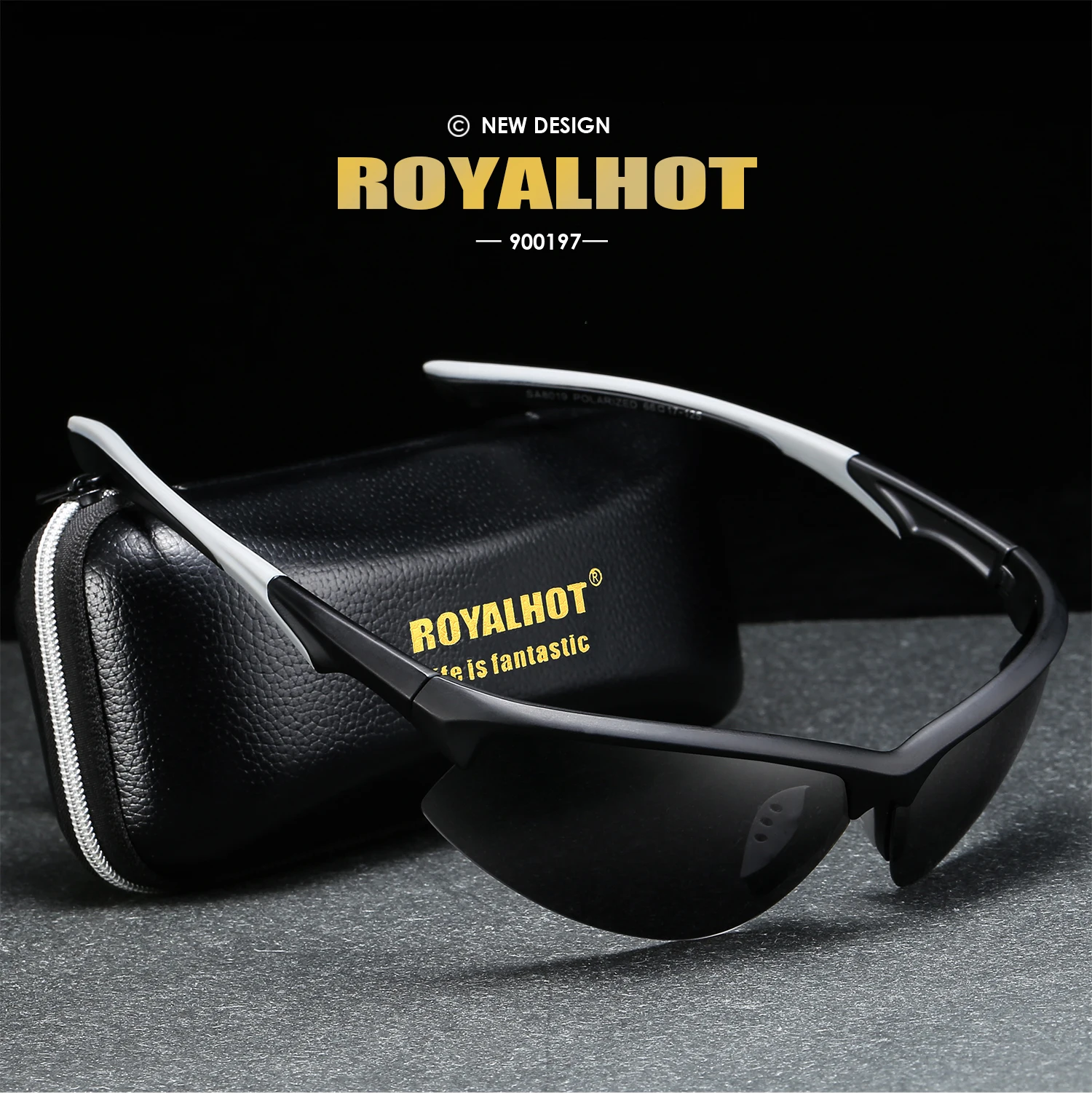 RoyalHot, мужские, женские, поляризационные, половинная оправа, спортивные солнцезащитные очки, Ретро стиль, солнцезащитные очки, 900197