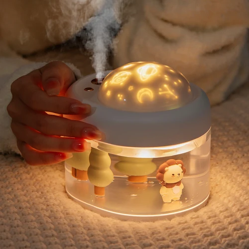프로젝션 램프 무선 가습기 USB Portbale 2000mAh 배터리 충전식 프로젝터 Umidificador Aroma Humidificador 3
