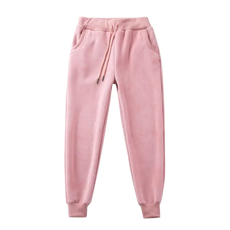 Плюс бархатные теплые штаны для женщин, уличная одежда, свободные спортивные штаны, брюки для женщин, Pantalones Mujer BF, высокая талия, повседневные штаны-шаровары Q2056 - Цвет: Pink Pants