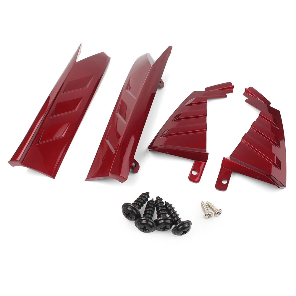 Red 4 шт., накладка на задний бампер для Honda Accord ABS пластик, белый, синий, черный, серый, красный, серебристый - Цвет: Red