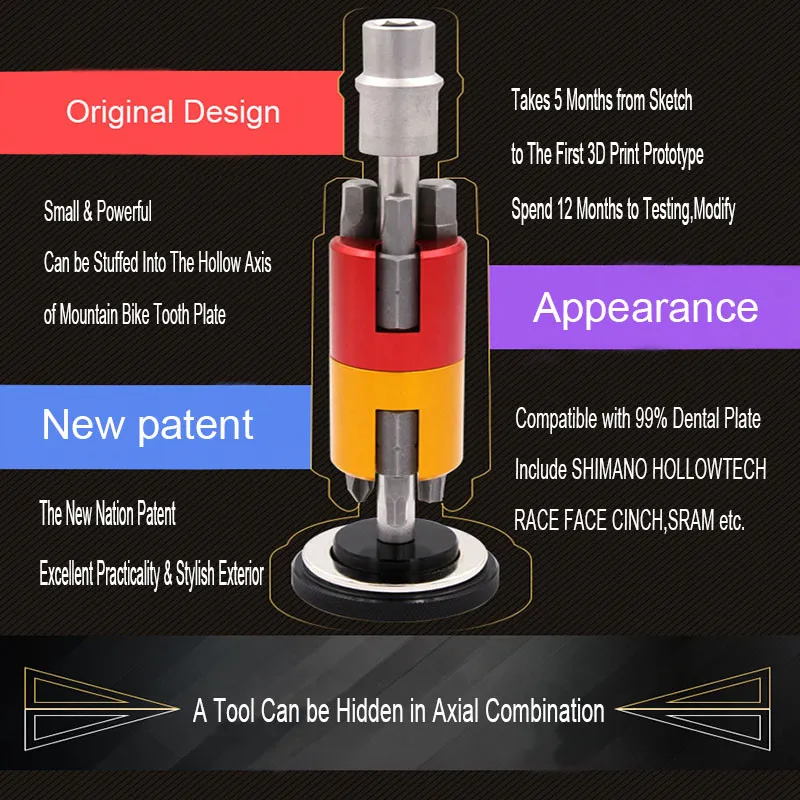 SRWRN Велоспорт Невидимый набор инструментов для ремонта мульти алюминиевая отвертка T25 гаечный ключ набор цепи заклепки горный инструмент a50
