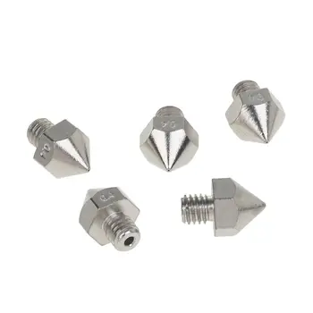 

5pcs 3D Printer Nickel Plated Nozzle M6 Plate With Nickel 0.4/1.75mm Extruder Nozzle Print Head For Mk7 Makerbot
