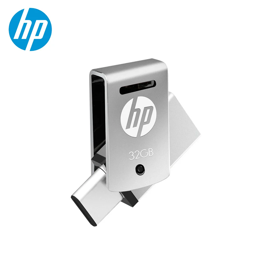 HP Dual USB C 3 1 диск OTG Type флэш накопитель Металл 32 Гб 64 128 ГБ мини Флешка для смартфона