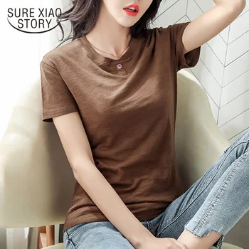 

Lace Spliced Womens Tops and Blouses Cotton 2020 Summer Short Sleeve O-neck Blouses Camisetas Feminina Shirts Plus Size 8618 50