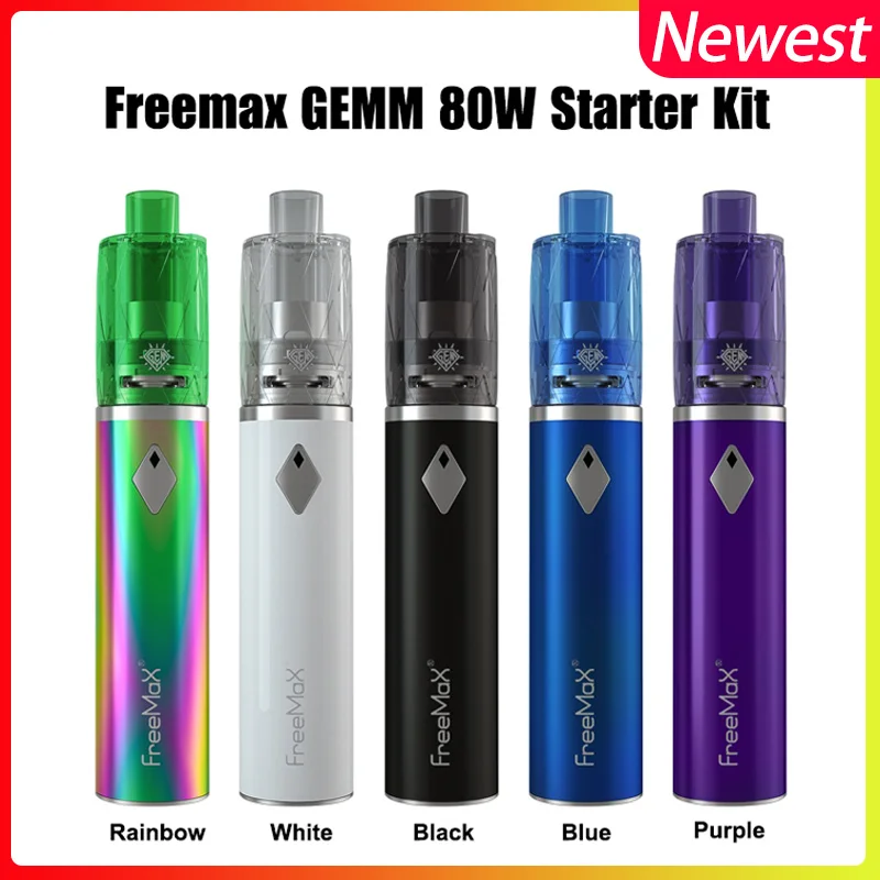 

Vape Starter Kit Freemax GEMM 80W Kit Built in 2900mAh & GEMM Disposable 5ml Tank PCTG Single/Dual Mesh Vape Vaporizer kit