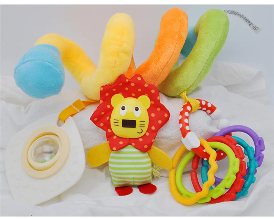 Детский Музыкальный мобиль для кроватки, плюшевые игрушки, дуга на кроватке, погремушка для малышей, игрушка для новорожденных мальчиков и девочек, для детской коляски 0-12 месяцев