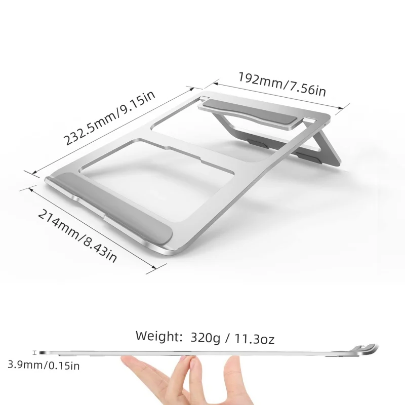 Portable Laptop Stand Foldable Notebook Holder Aluminum Alloy Computer Cooling Bracket For Macbook Dell Lenovo Acer ASUS