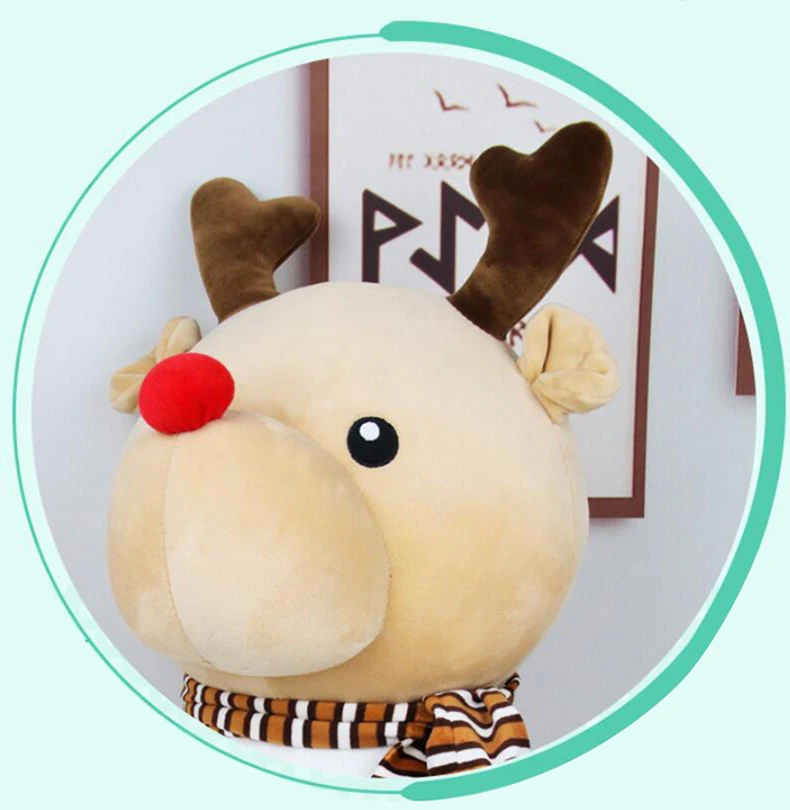 Kawaii плюшевая игрушка олень лося кукла милый мультфильм мягкие домашние украшения в форме животных мягкие игрушки День рождения ребенка Рождественский Подарок детская подушка