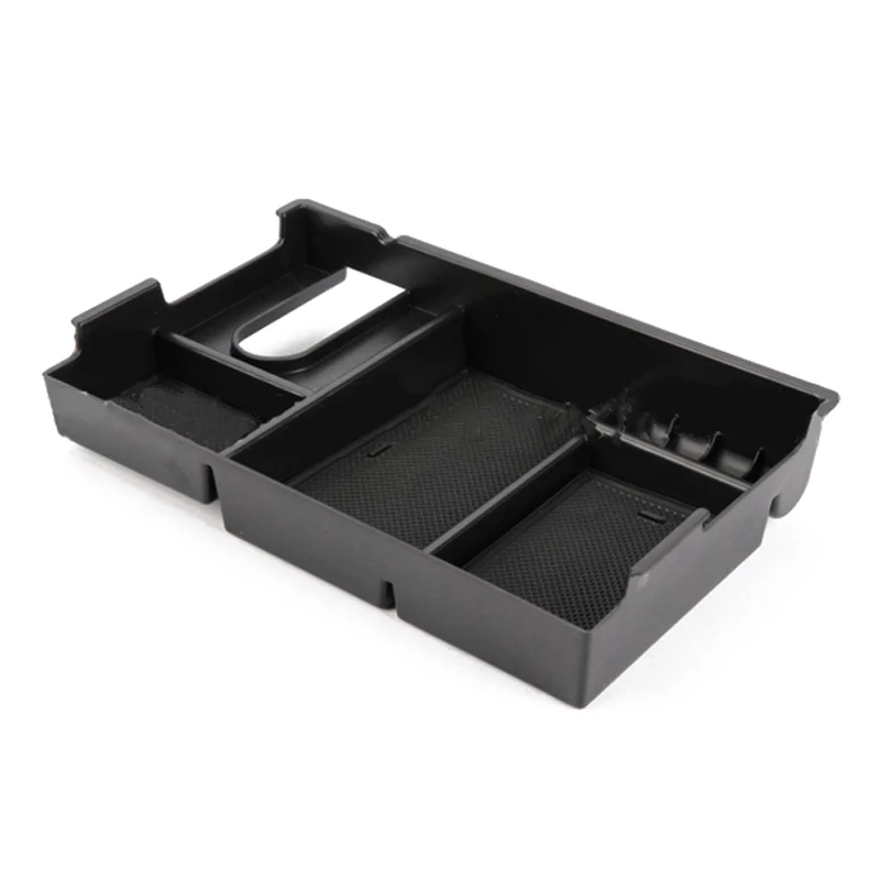 For Toyota Tundra- 1pc Car Center Console Armrest Tray Storage Box Store Phone Charger Wallet
