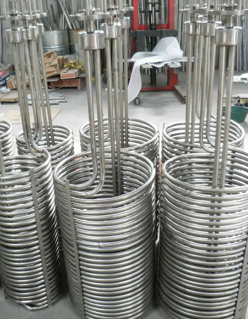 титановый теплообменник. Titanium coil. титановый теплообменник. куда используют химический теплообменник титановый. 25.