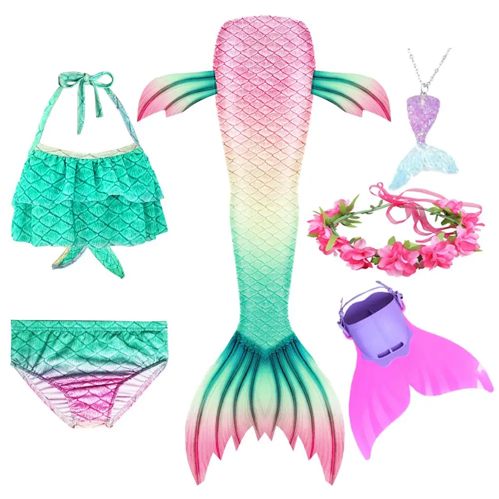 Женское платье Русалочки с моноластом купальный костюм для косплея комплект