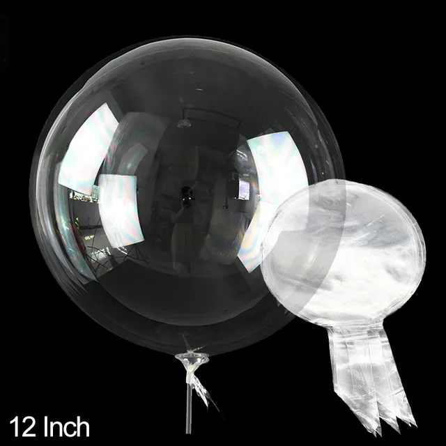 10pcs 10-24inch Transparent Bobo Bubble Balloon Clear Inflatable Air Helium Globos Wedding Birthday Party Decoration Baby Shower 10pcs 12inch