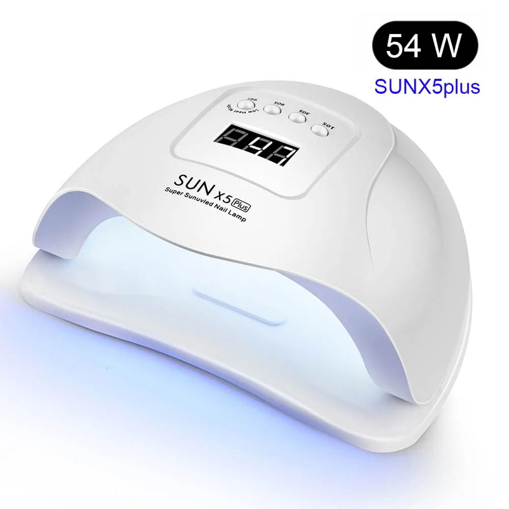 54W SUNX5PLUS УФ-лампа для ногтей 80 Вт SUNX5Max светодиодный Сушилка для ногтей для маникюра отверждение всех гель-лаков лампа для ногтей 45 шт. светодиодный 30 s/60 s/90 s автоматический датчик - Цвет: 54W SUNX5PLUS
