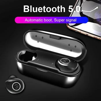 

UP6 Wireless Headphones TWS Bluetooth 5.0 Earphone Stereo Headset IPX5 Waterproof Sport Earbuds with Dual microphone for Phone