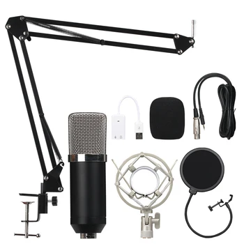 

B.BM BM 700 Micro-phone Condenser BM 700 Micro-phone with Shock Mount for Radio Broadcasting Singing Recording KTV Karaoke