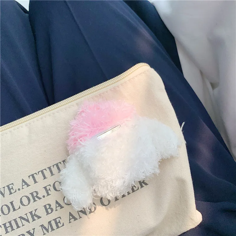 Cute Teddy Fuzzy Case For Apple Airpods 2/1 Cover Funny Cartoon Silicone Headphone Case Box For airpod Smooth Cloth Fabric Funda