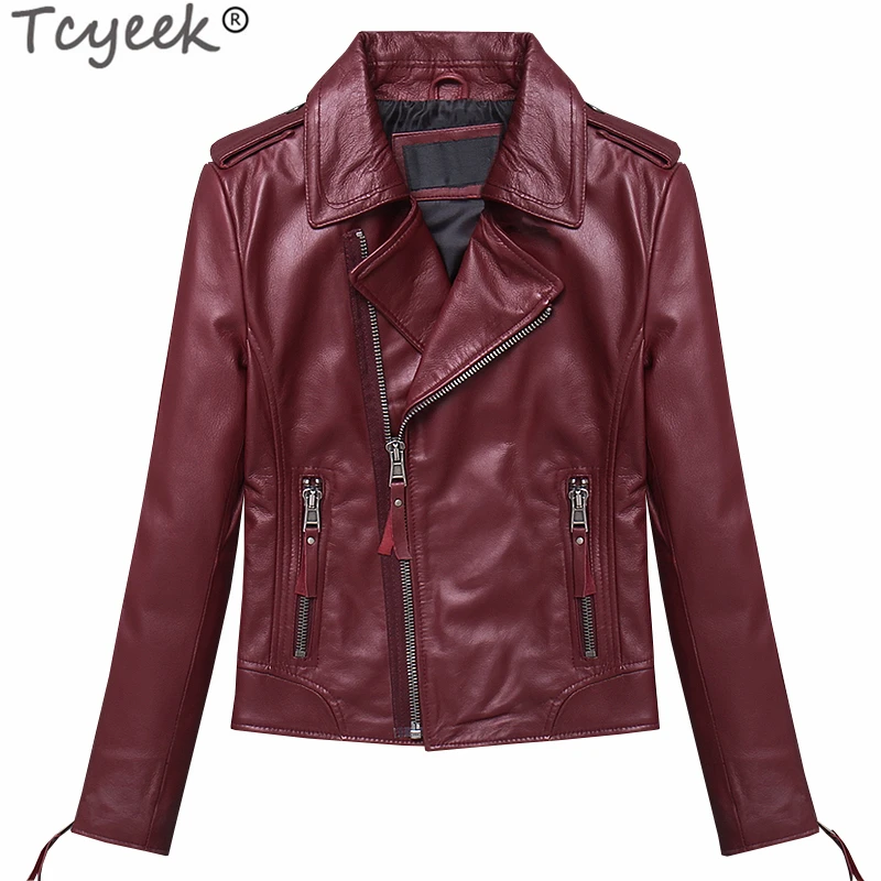 Tcyeek натуральная овчина Женская куртка Chaquetas Mujer уличная Корейская натуральная кожаная куртка Montone кожаные куртки 1227