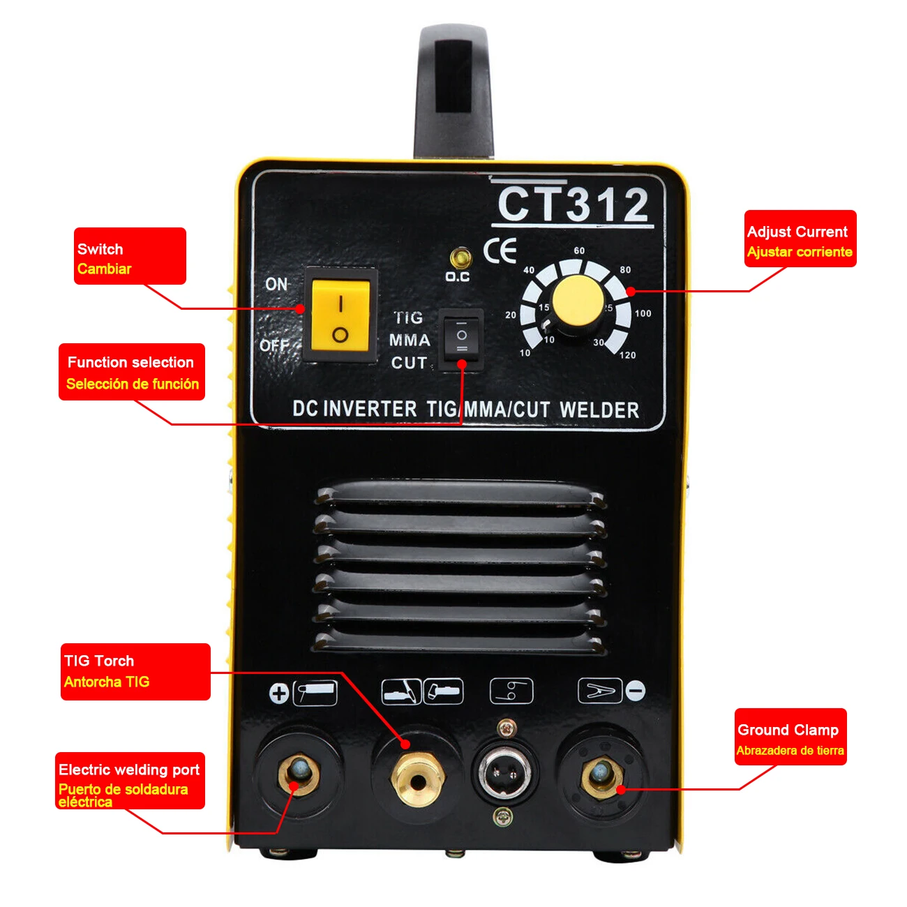 Cortador de Plasma CUT50 CT312, inversor digital de aire, 220V, espesores de 1-12mm