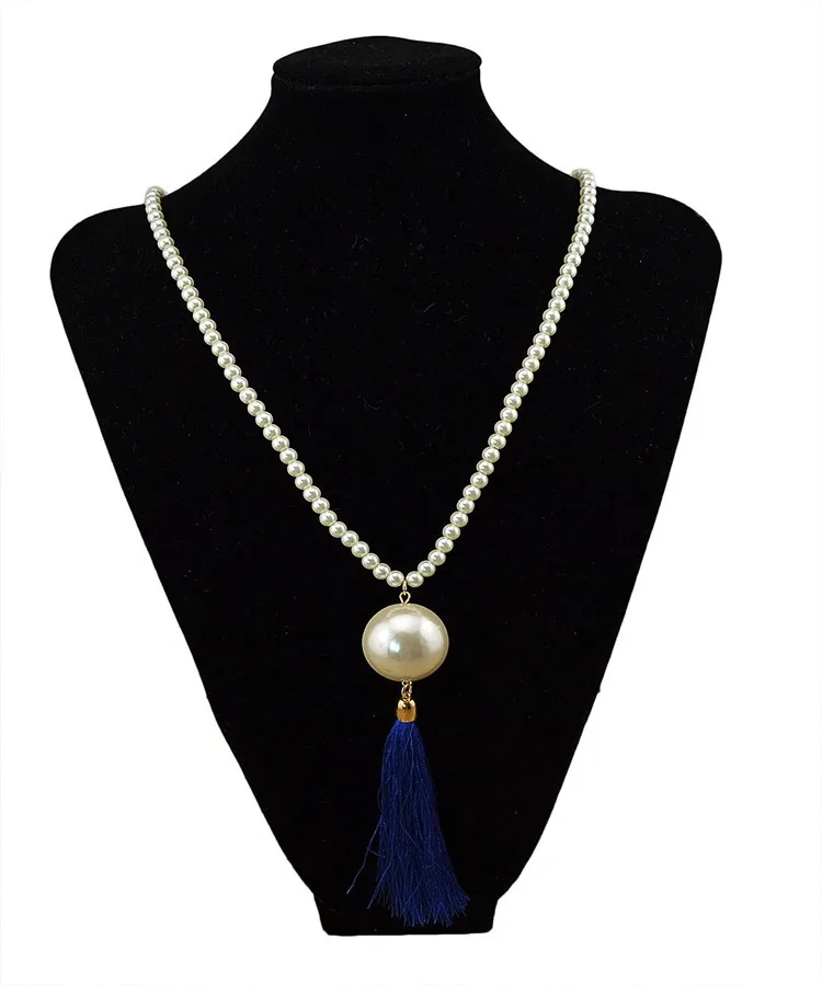 

Europe And America Long Pearl Necklace Exaggeration Pearl Tassels Versatile Accessories Accessories Sweater Chain