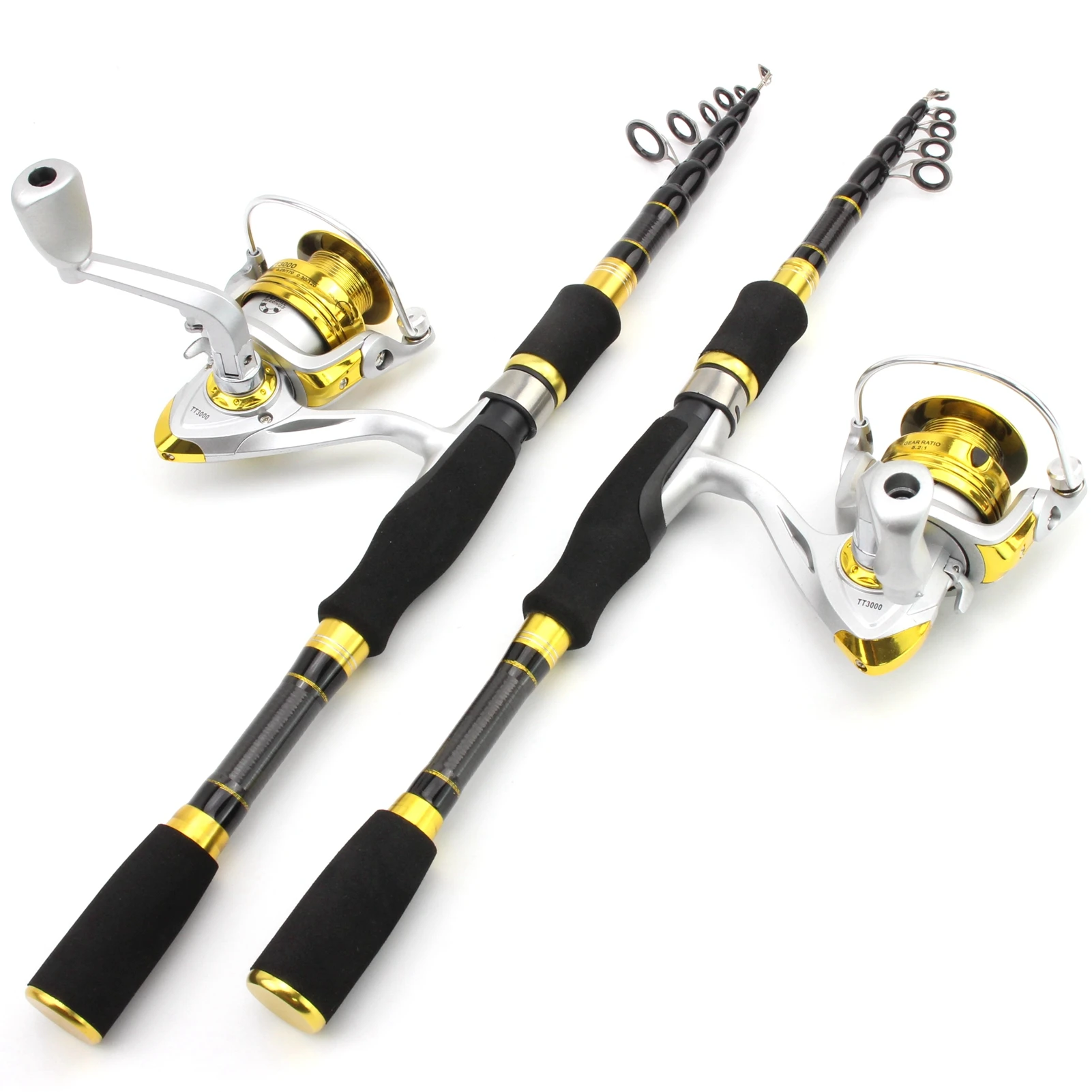 1.8M 2.1M ultrashort Portable lure rod and Fishing reel set