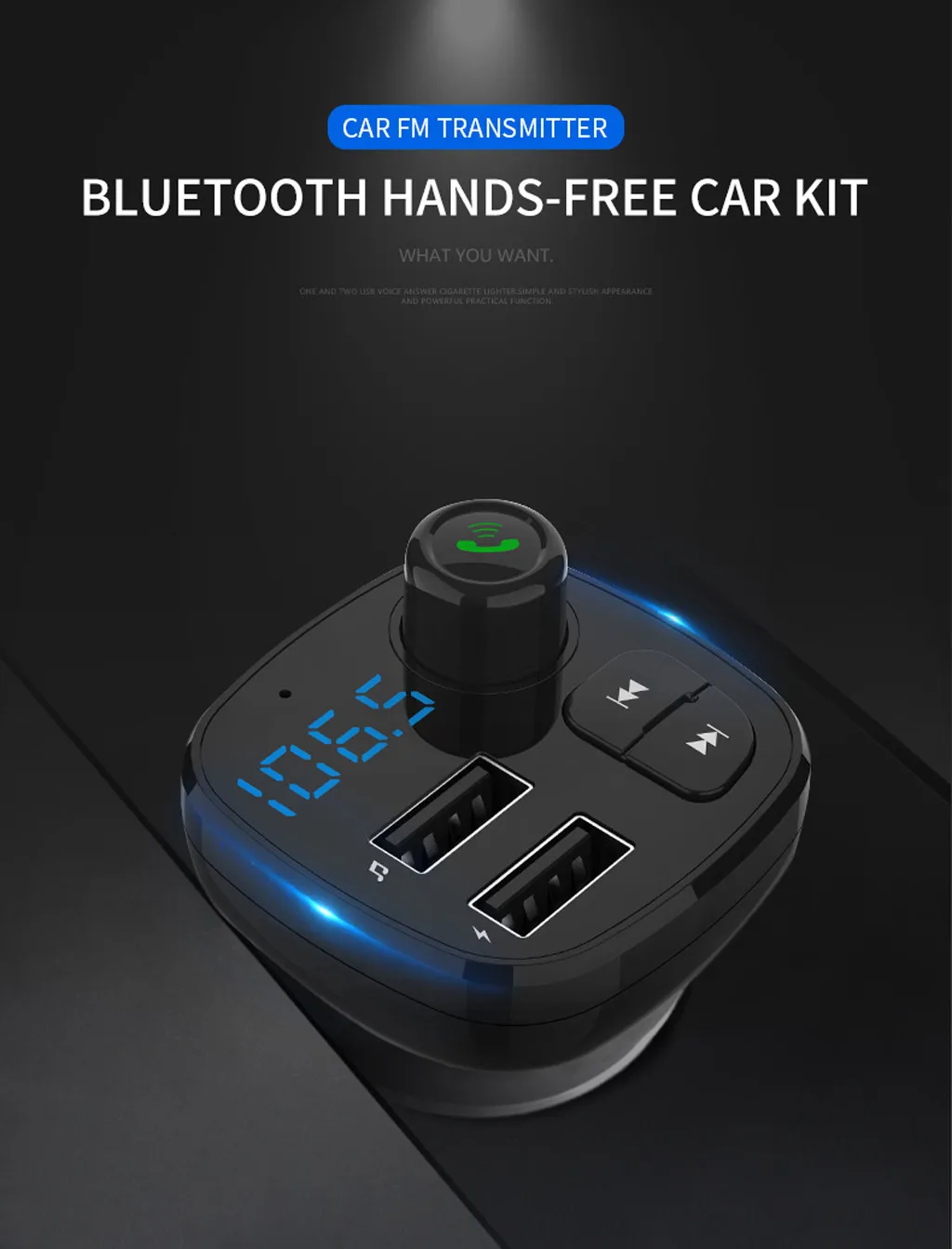 Fm-передатчик Aux модулятор Bluetooth громкой связи автомобильный комплект автомобильный аудио mp3-плеер с 3.1A Быстрая зарядка двойной зарядное устройство USB# N