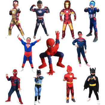 

Red Spiderman Costume Spiderman Batman Superman Iron Man Halloween Costumes Kids Boy Girl Superhero Anime Cosplay Carnival Suit
