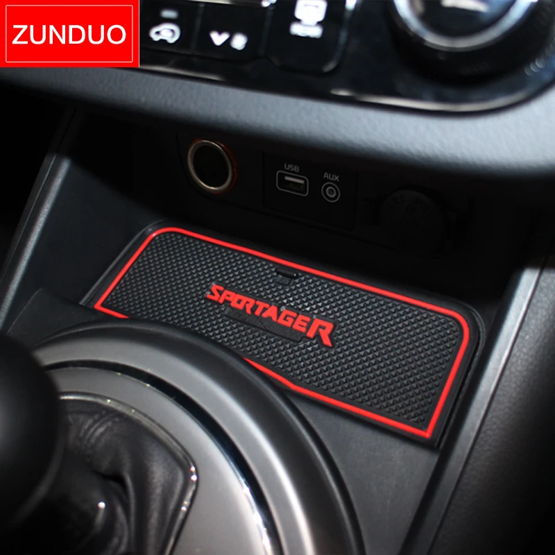 Car Gate Slot Cup Mat for KIA Sportage 3 2011 2012 2013 2014 2015 Door Groove Mats Anti-Slip Cup pad Cover Interior Accessories