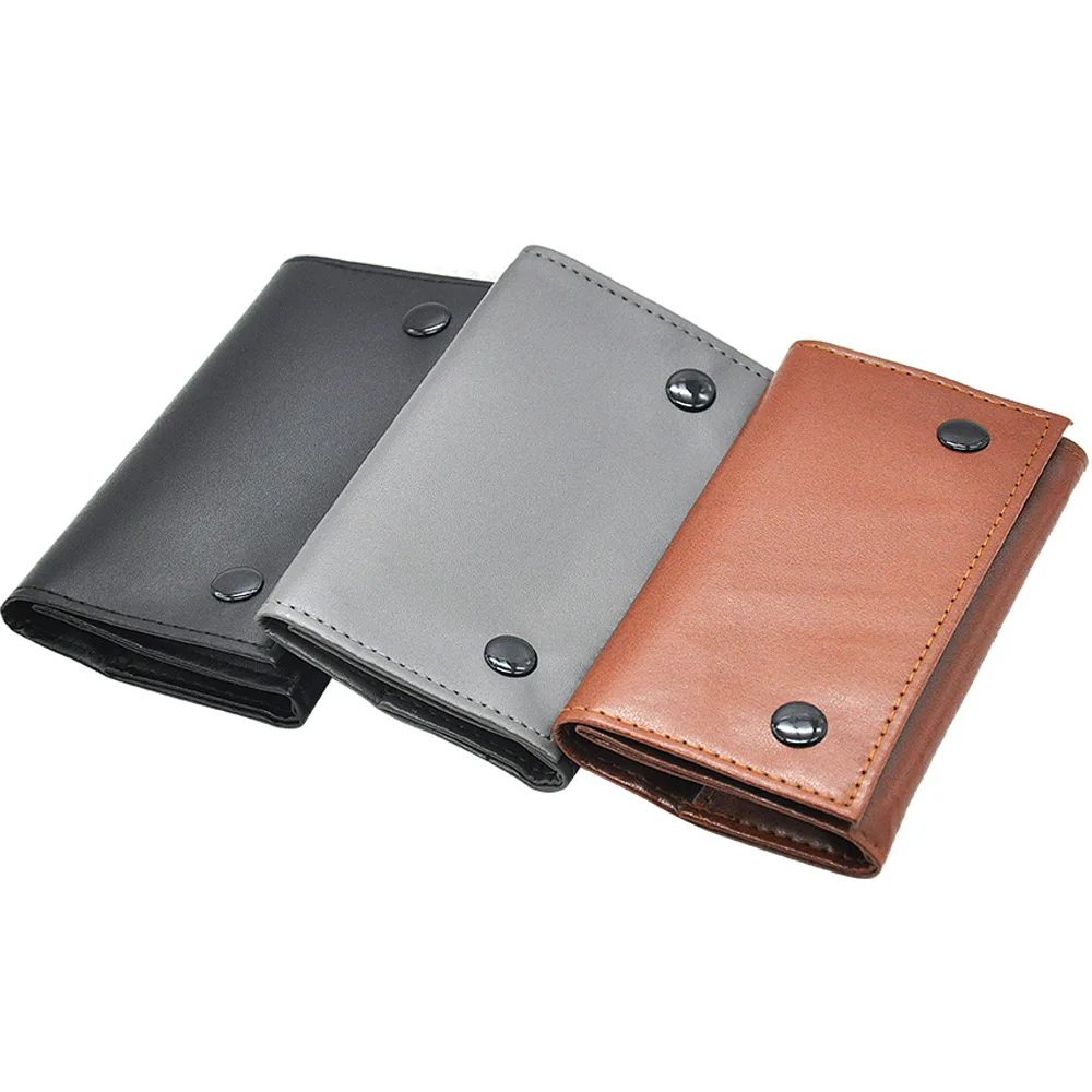 Bolsa para tabaco caso bolso de la PU de la pipa de piel sostenedor de cigarrillo papel de fumar funda, soporte cartera bolsa portátil tabaco bolsa de almacenamiento