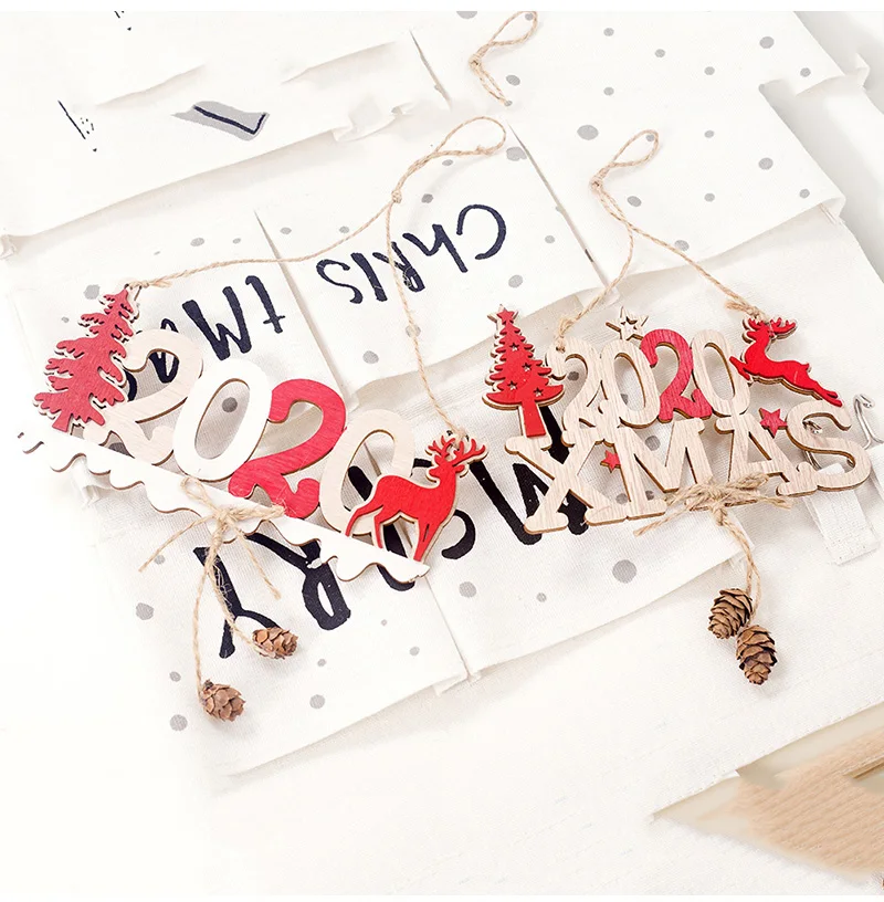 Скандинавские буквы пеньковая веревка деревянная рождественская подвеска Рождественская елка украшение Рождественское украшение для домашнего декора
