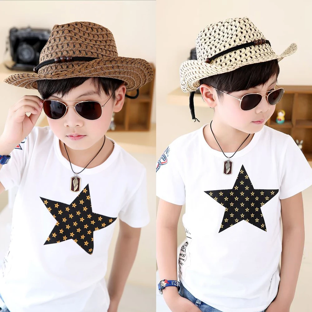 Summer Boy Girl Unisex Kid Knit Hat Sunscreen String Casual Fashion Cap Beanie
