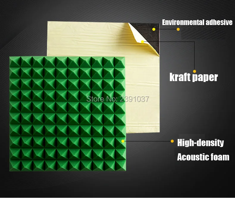 Self Adhesive Acoustic Foam 60Pcs Big Size 50x50cm Studio Foam Cover 15 Square Meters White Acoustic Treatment Wall Panel