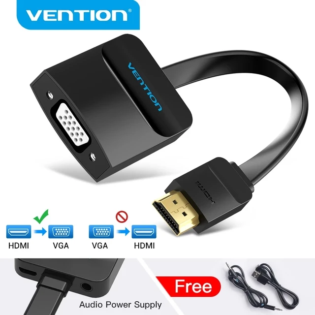 Vention HDMI to VGA Adapter Cable for Xbox PS3 PS4 Laptop TV Box Support  1080P Digital