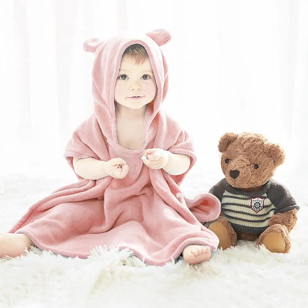 70*80cm Comfortable Baby Bathrobe Cute Bear Cartoon Babies Blanket Kids Toddler Baby Bath Towel Children Towel