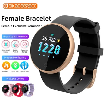 

Period Reminder Smart Band Simple Bracelet Sport Color Screen Female Digital Watch Women Heart Rate Monitor Ladies Fashion