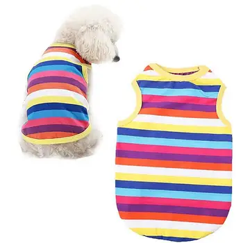 

Dog Vest Rainbow Stripe Dog Vest Cute Printing Decorative Vest For Pet