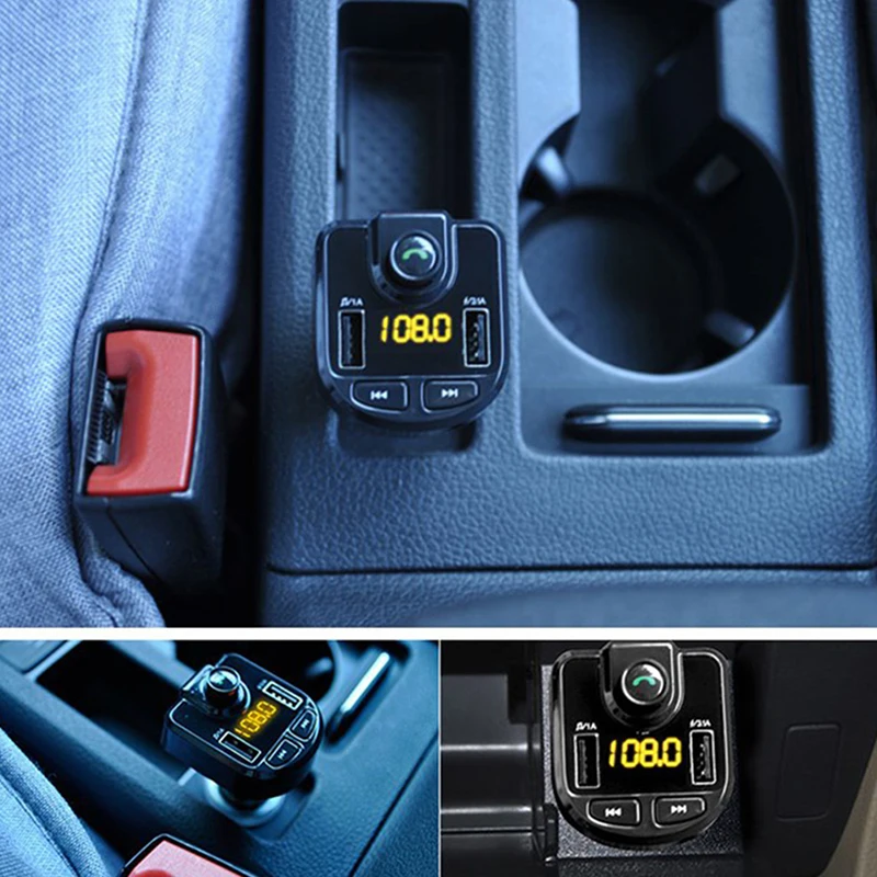 Bluetooth lcd беспроводной Автомобильный MP3 fm-передатчик радио USB зарядное устройство комплект громкой связи