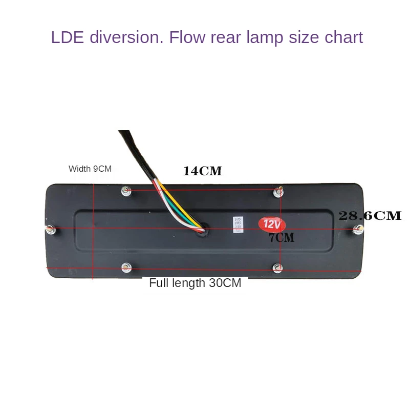 NEW Tricycle electric tricycle LED tail light assembly 12V48V60V diversion water universal accessories for trucks trailers