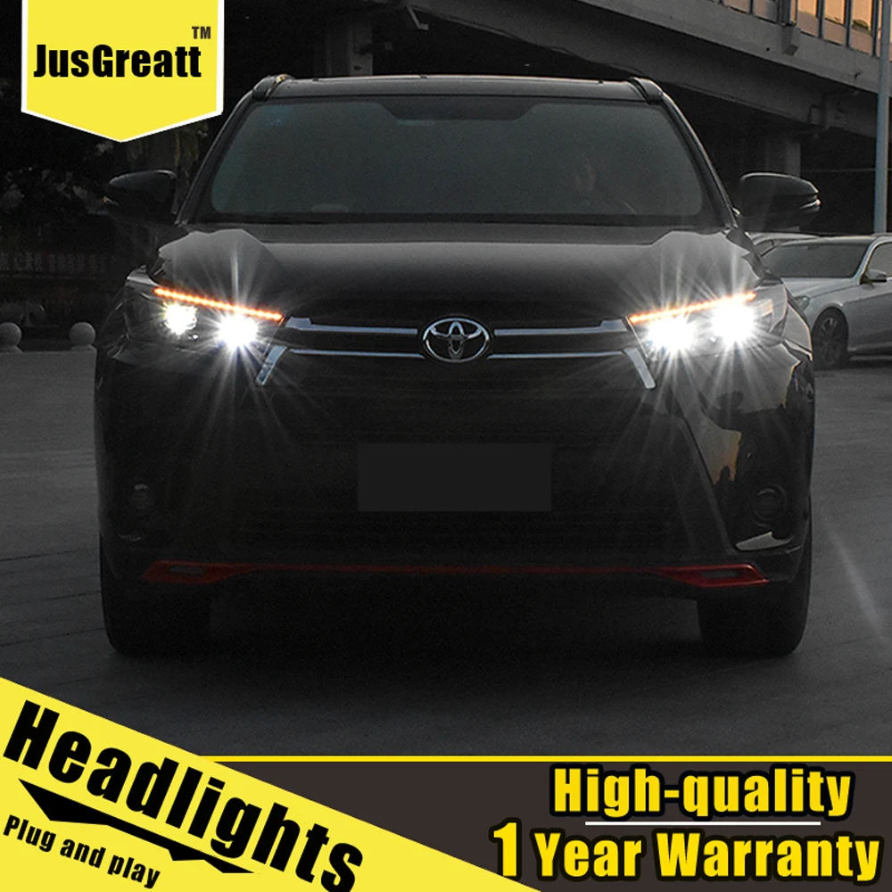 Пара для фары Toyota Highlander 16-19 Highlander светодиодный головной фонарь все светодиодный светильник источник дневные ходовые огни динамический поворот