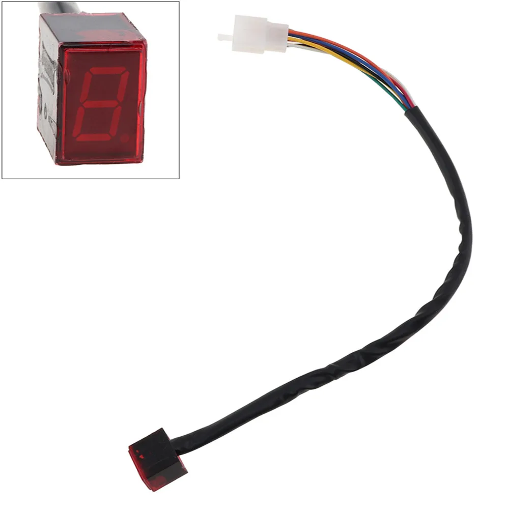 Yosoo Universal Digital LED Gear Indicator Motorcycle Display Shift Lever Sensor Red 