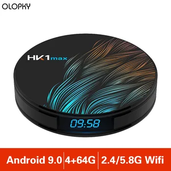 

New 4G 64G HK1 Max Smart TV Box Android 9.0 Quad Core 4K Wifi BT4.0 Google Play Store Netflix Youtube Set Top Box Media Player