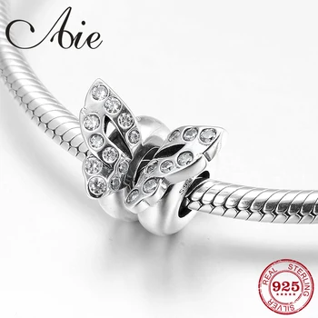 

Authentic 925 Sterling Silver Butterfly wings shape spacer stopper charms beads Fit Original Pandora Charm Bracelet Jewelry