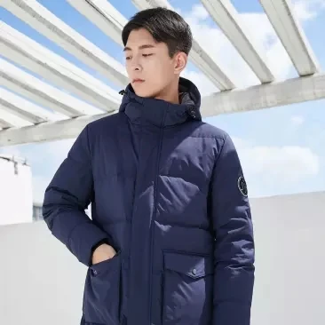  Xiaomi ULEEMARK Male Thicken Medium and long section Down jacket 80% duck down Windproof waterproof