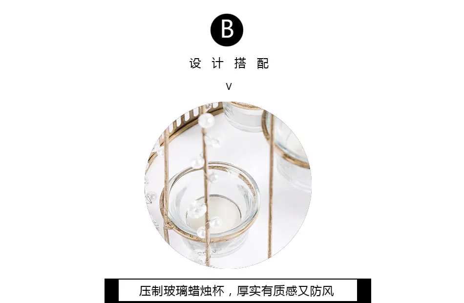 INS style countryside bird cage fresh flower rack dessert table ornaments,wedding decor creative photography props candle table