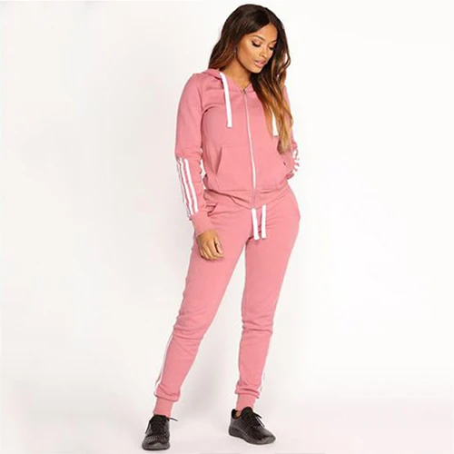 co ord sets Two Piece Set Tracksuit Women Spring Winter Clothes Hoodie Pants Sets Zipper Hooded Sweatshirt Trousers Suit Chandal Mujer lounge wear sets Women's Sets