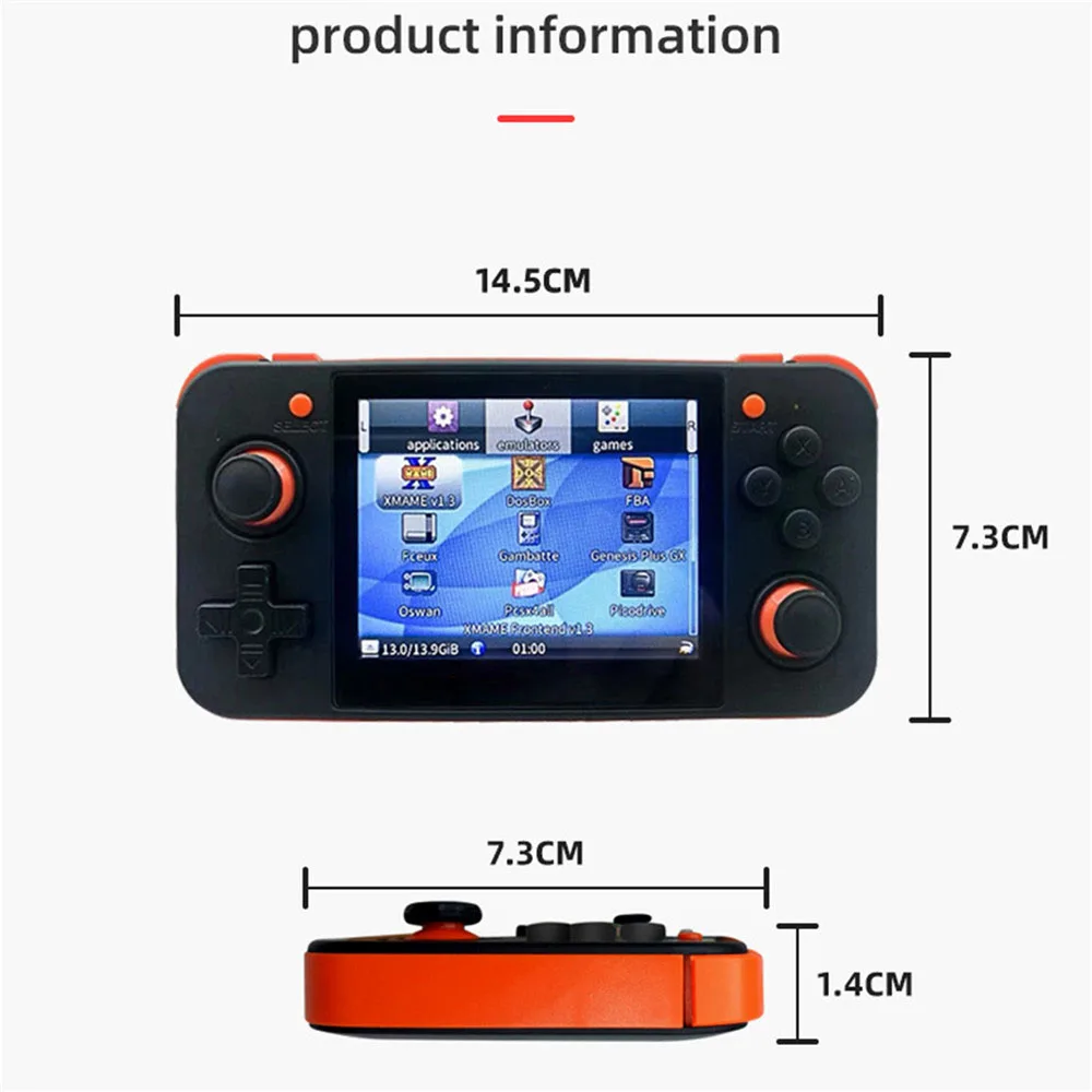 Мини 3,5 дюймов HD ips экран Ретро игровая консоль RG350 Linux система 16G+ 128G TF карта ручной видео игровой контроллер Джойстик