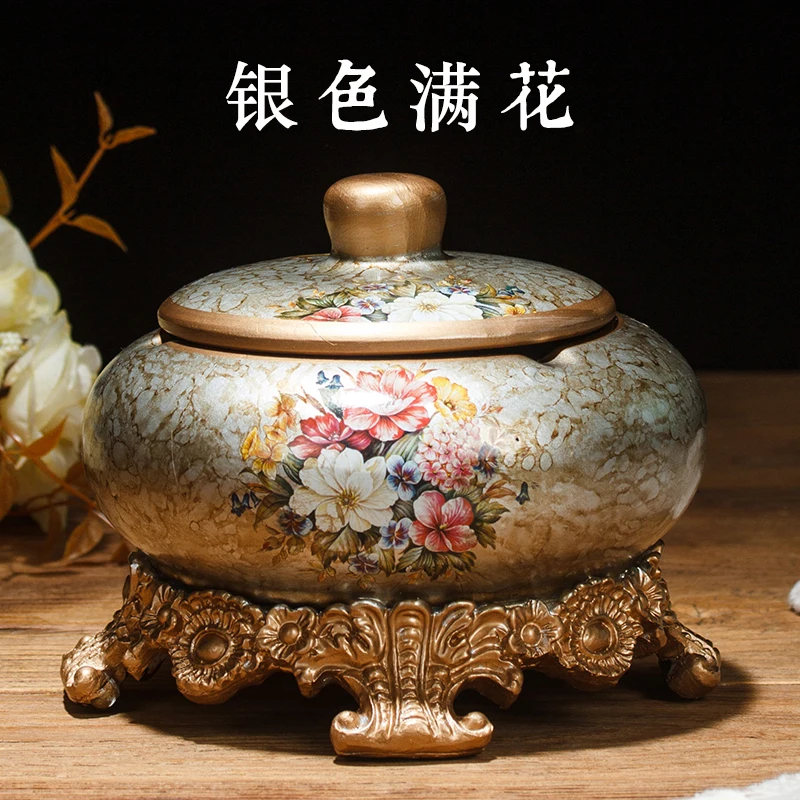 Китайский ретро керамический большой с крышкой пепельница современный минималистский креативный Роскошный декор для гостиной журнальный столик