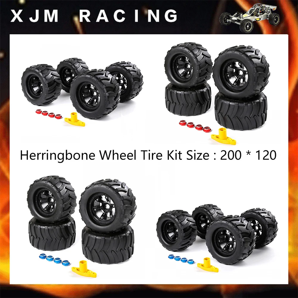 

Off-road Tires with Wheel Nut 4pc/set for 1/5 Traxxas X-Maxx XMAXX Truck RC CAR PARTS