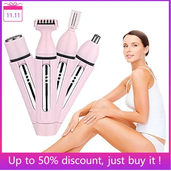 

4 in 1 Hair Removal Device Face Epilator Body Eyebrow Nose Trimmer Facial Hair Remover for Women Electric Shaver Depilator