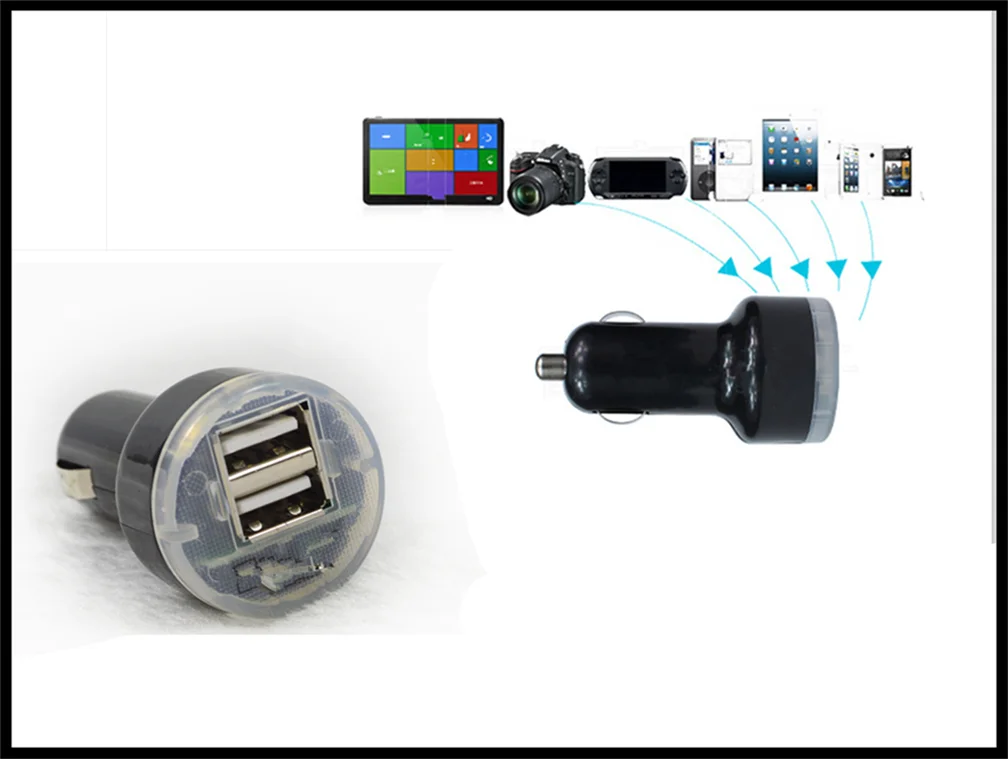 Best auto dual usb smart phone charger tablet multi function car accessories for BMW 530Li 335i 750i 330i 325i 320si 630i E34 F10 F20